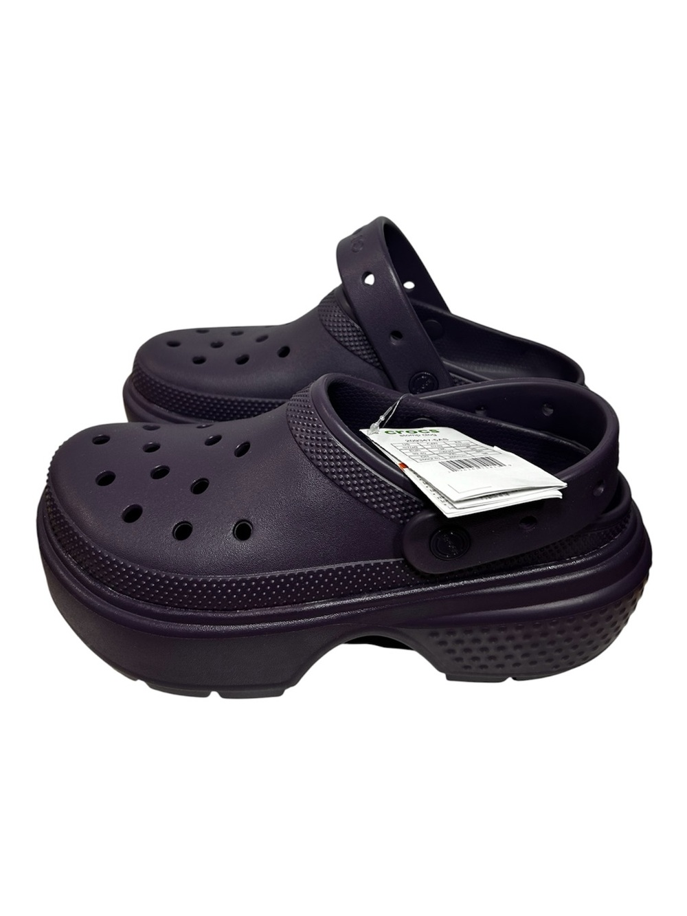 NEW CROCS Stomp Clog 209347 Dark Iris PURPLE UNISEX Women’s Sz 9 Men’s Size 7